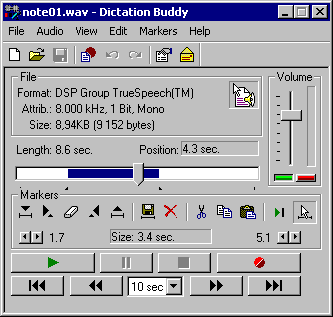 Dictation Buddy ScreenShot - click to enlarge