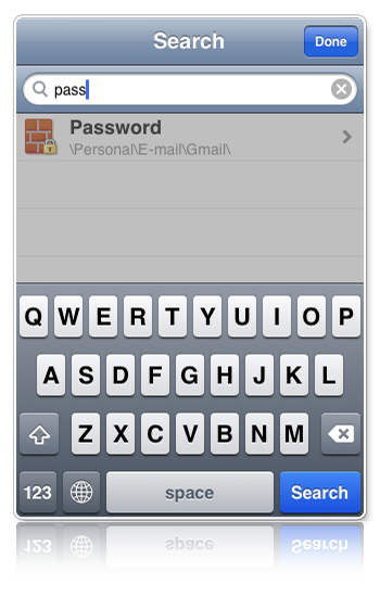 Entering Key Words for Search